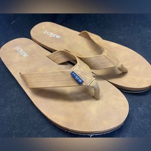 J Crew Double Layer Leather Flip Flops / Men’s Size 11